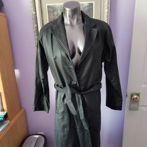 Leather Trench Coat zip out liner